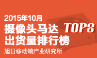 2015年10月攝像頭馬達(dá)出貨量排行榜（包含臺灣企業(yè)）