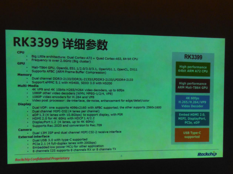 劍指高端 瑞芯微發(fā)布全能型芯片RK3399