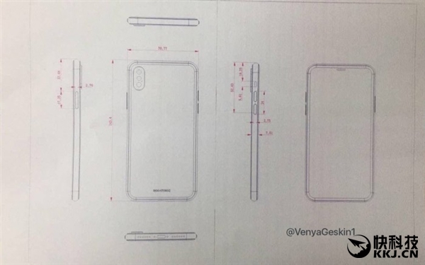 iPhone 8、7S最終版設(shè)計(jì)圖流出：正面指紋識(shí)別