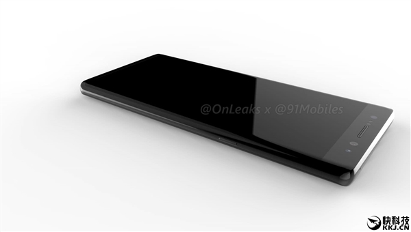 6100元!三星Note8高清3D外形照曝光:后指紋/雙攝凸起
