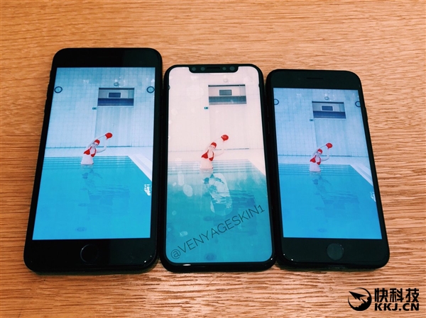 iPhone 8亮屏對比iPhone 7、7 Plus:全面屏震撼