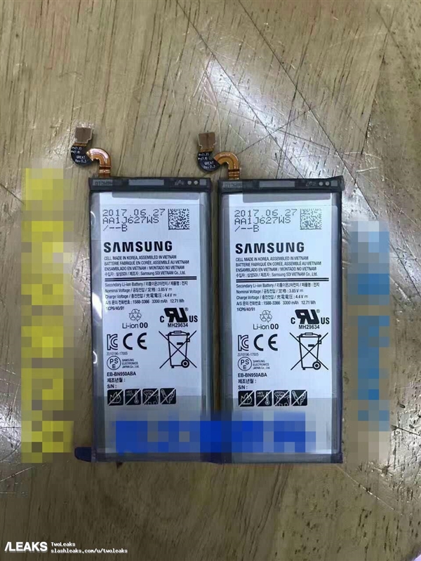 三星Note 8電池諜照曝光:只有3300毫安 續(xù)航堪憂