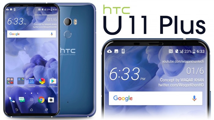 HTC全面屏手機(jī)U11 Plus渲染圖曝光