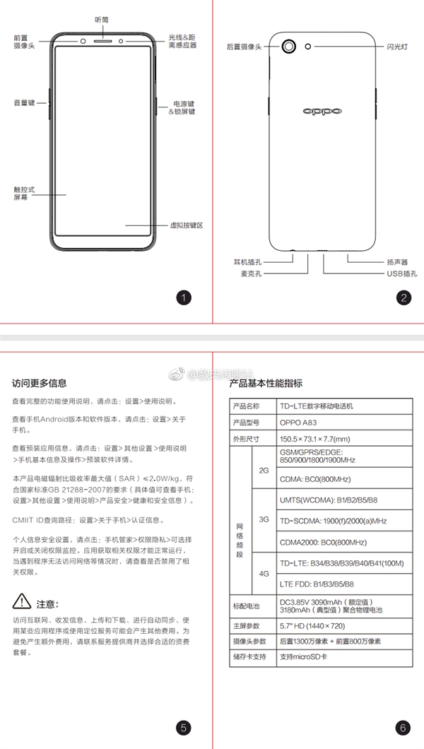 OPPO全面屏新機(jī)A83曝光:指紋去無蹤