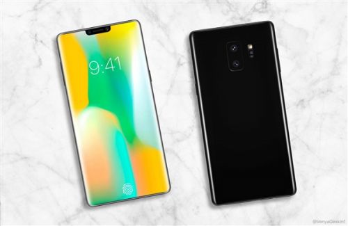 三星Note10渲染圖曝光 采用劉海屏及屏下指紋識(shí)別設(shè)計(jì)