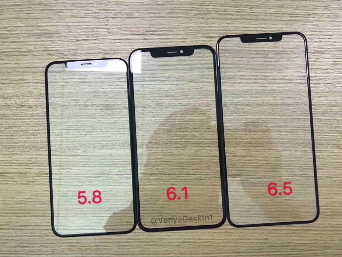 2018款iPhone前面板曝光:你能看出OLED和LCD面板的差別嗎