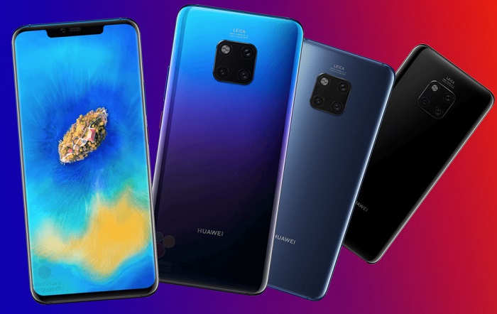 華為Mate 20 Pro官方渲染圖曝光：屏下指紋、5倍光變徠卡鏡頭