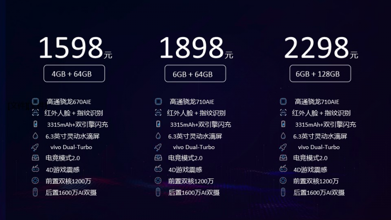  性能實力派vivo Z3今日開售，售價1598元起