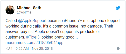 iPhone 7麥克風(fēng)缺陷持續(xù)發(fā)酵 蘋果卻希望用戶掏300美元付費(fèi)維修