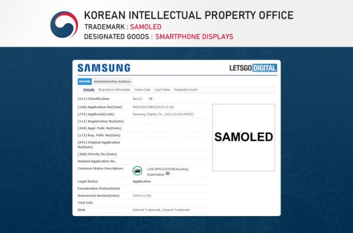 全新屏幕技術(shù)來了？三星顯示器申請(qǐng)SAMOLED商標(biāo)