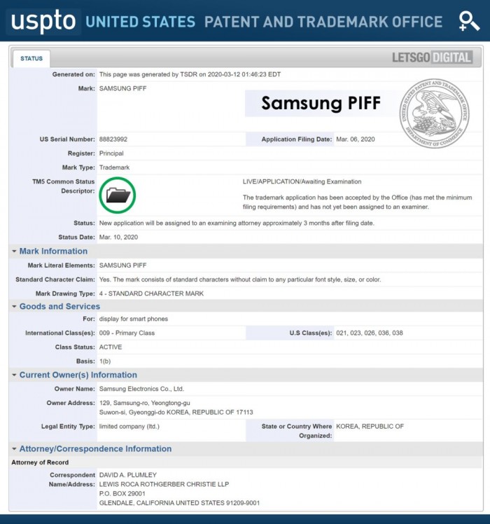 三星手機屏幕即將邁入新時(shí)代？商標Samsung PIFF獲批