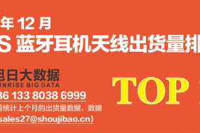 2019年12月TWS藍牙耳機天線(xiàn)出貨量排行榜