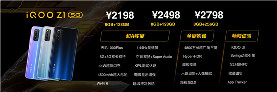 iQOO Z1正式發(fā)布，售價2198元起