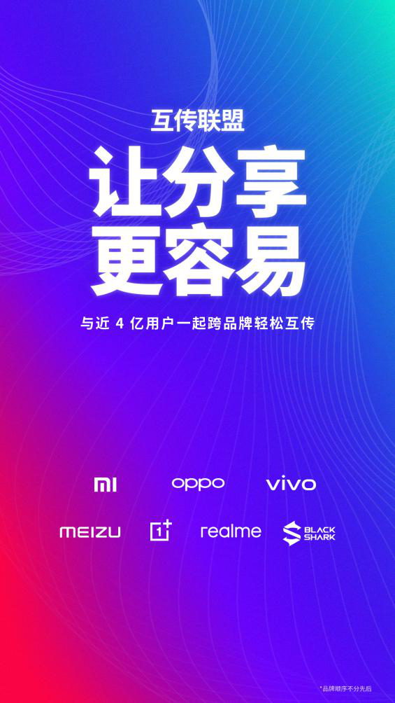覆蓋7大手機(jī)品牌近4億安卓用戶，“互傳聯(lián)盟”讓分享更容易