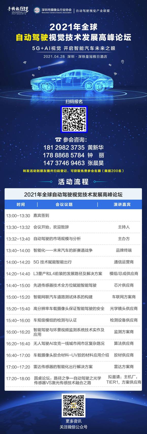 2021年全球自動駕駛視覺技術(shù)發(fā)展高峰論壇(4月28日深圳)